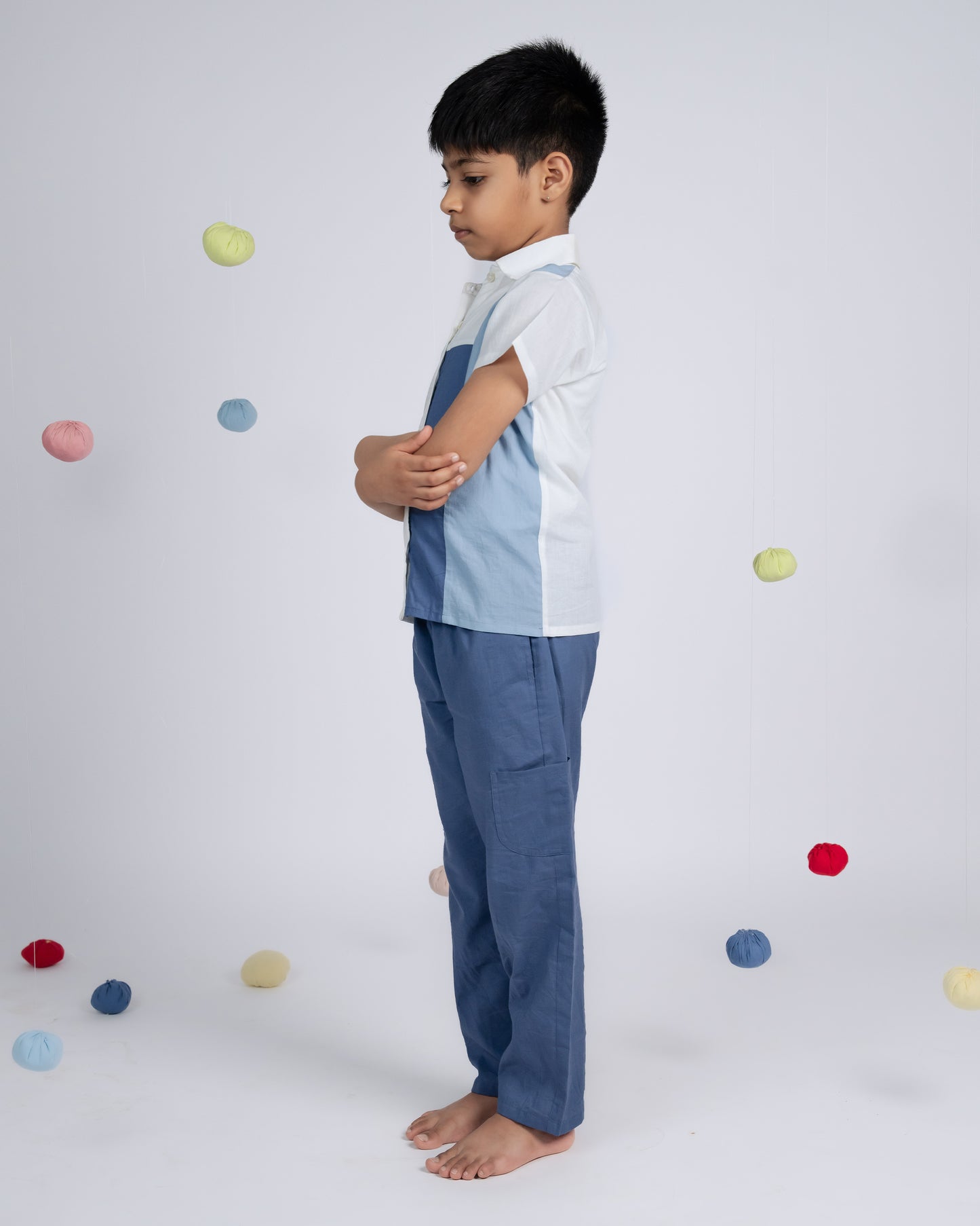 Urban Boy Co-ord Set - Whitw Blue