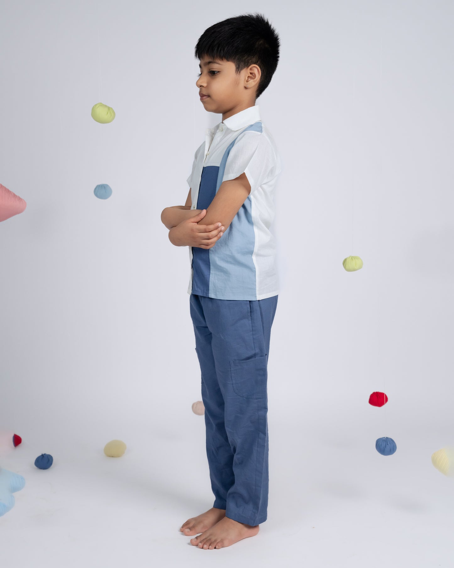 Urban Boy Co-ord Set - Whitw Blue