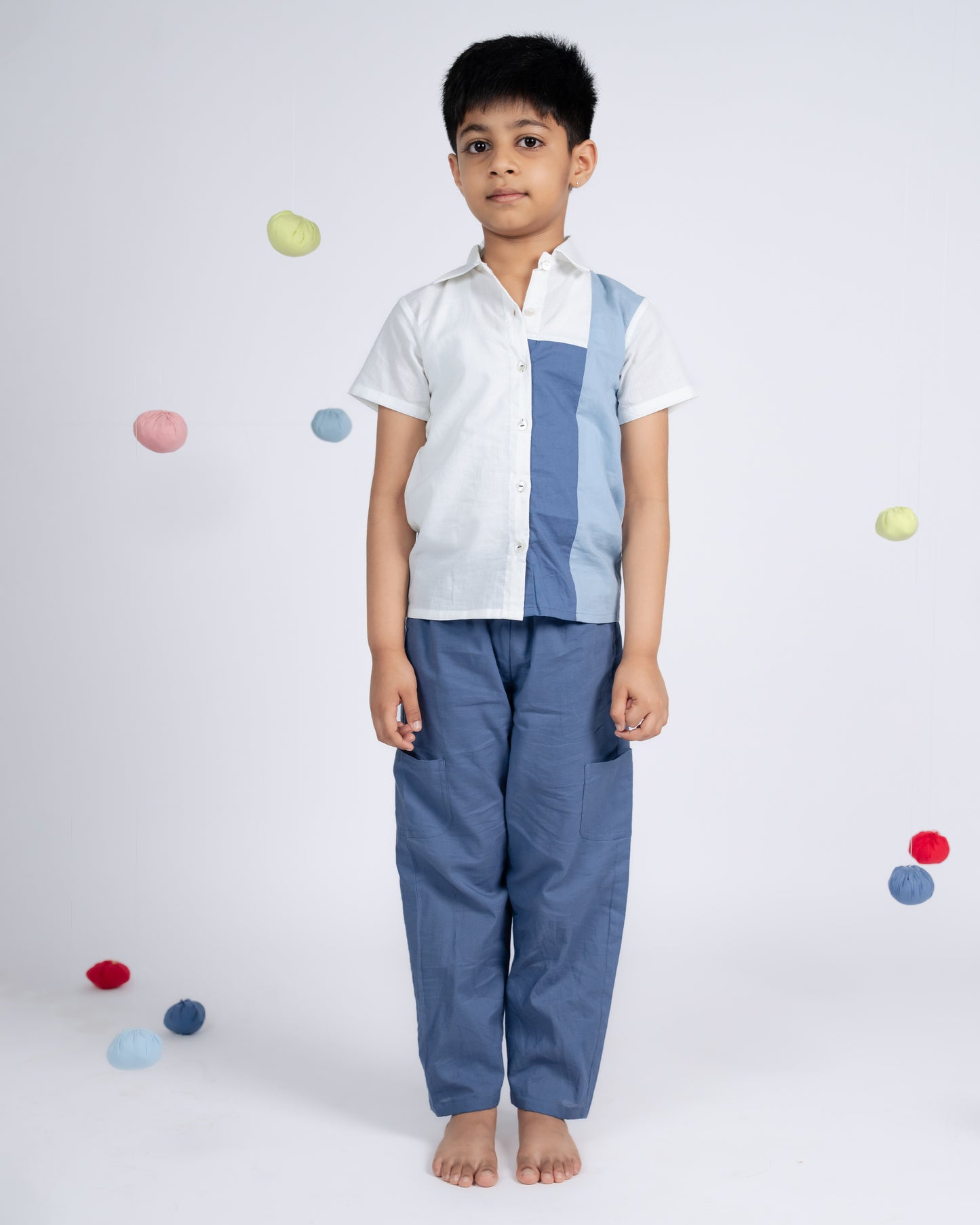 Urban Boy Co-ord Set - Whitw Blue