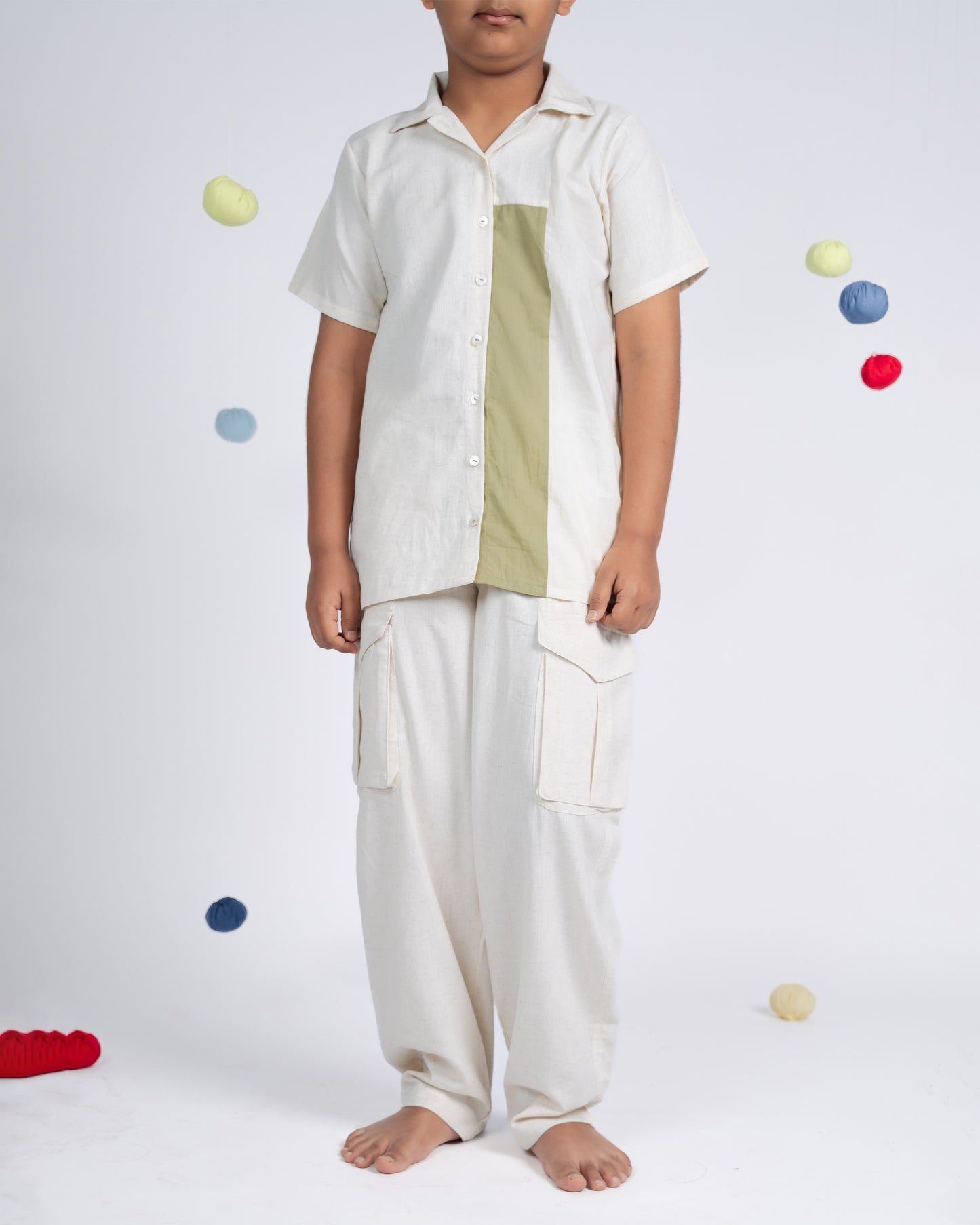 Urban Boy Co-ord Set - Beige Green