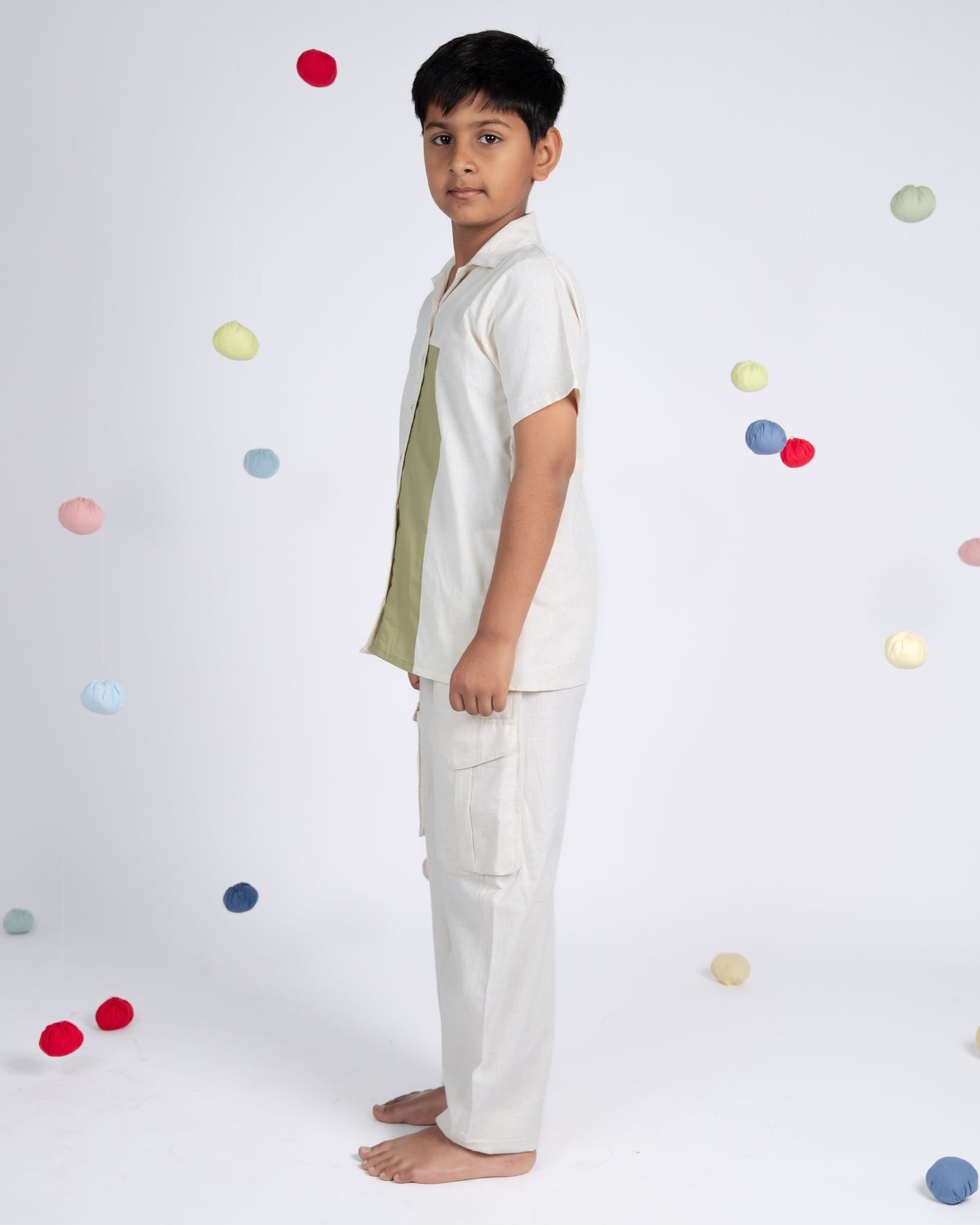 Urban Boy Co-ord Set - Beige Green