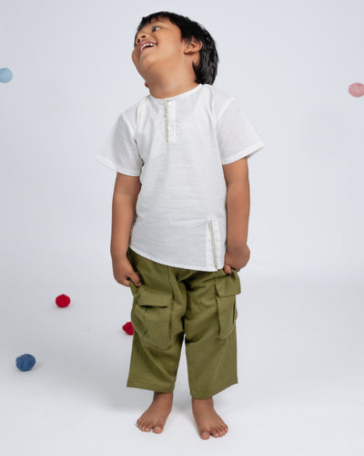 Signature Boy Shirt - White
