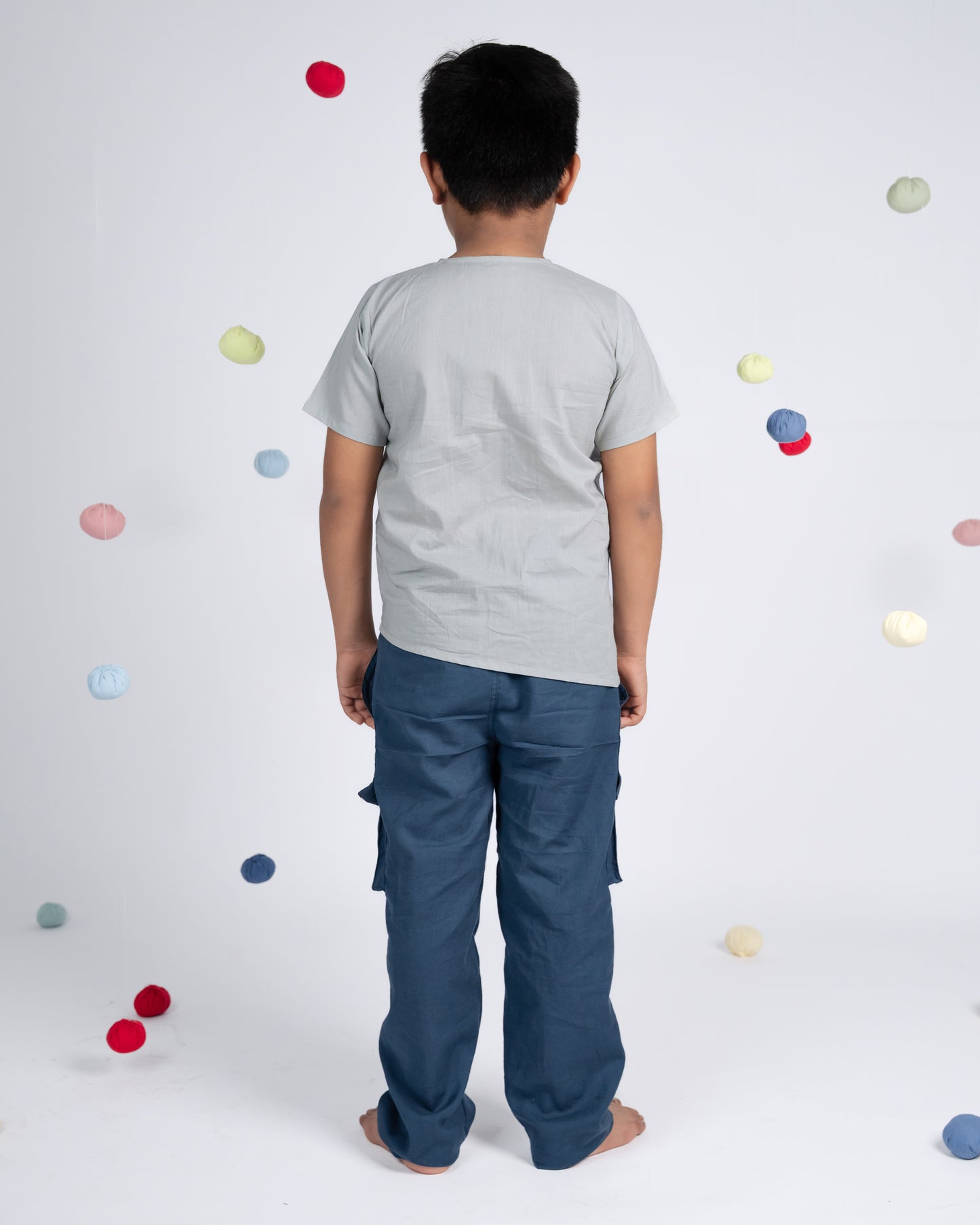 Signature Boy Co-ord Set - Grey Teal Blue