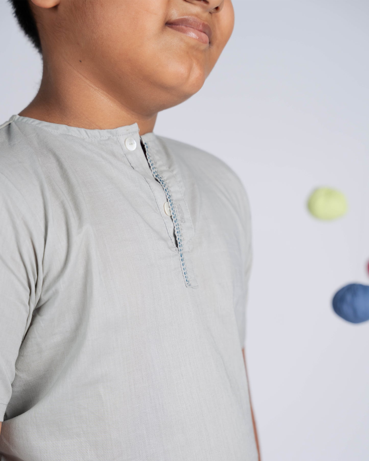 Signature Boy Co-ord Set - Grey Teal Blue