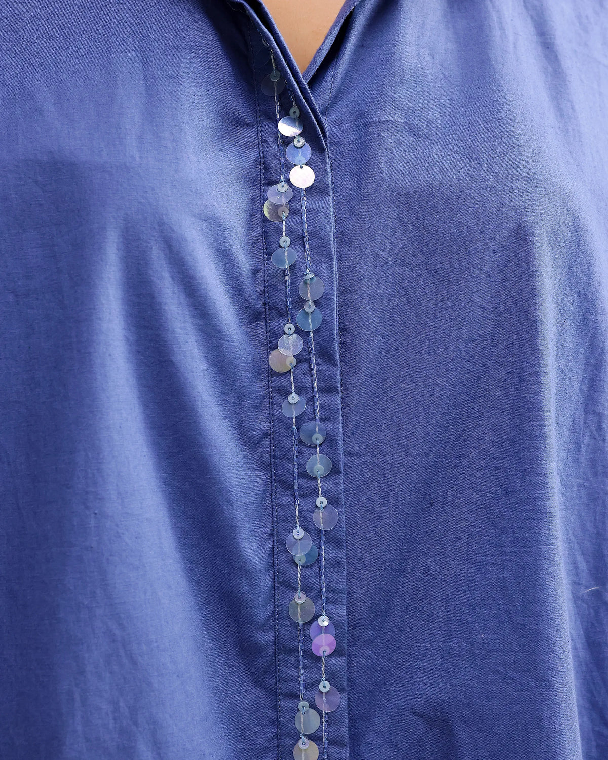 Dune Flow Shirt - Dark Blue&Green Stripe