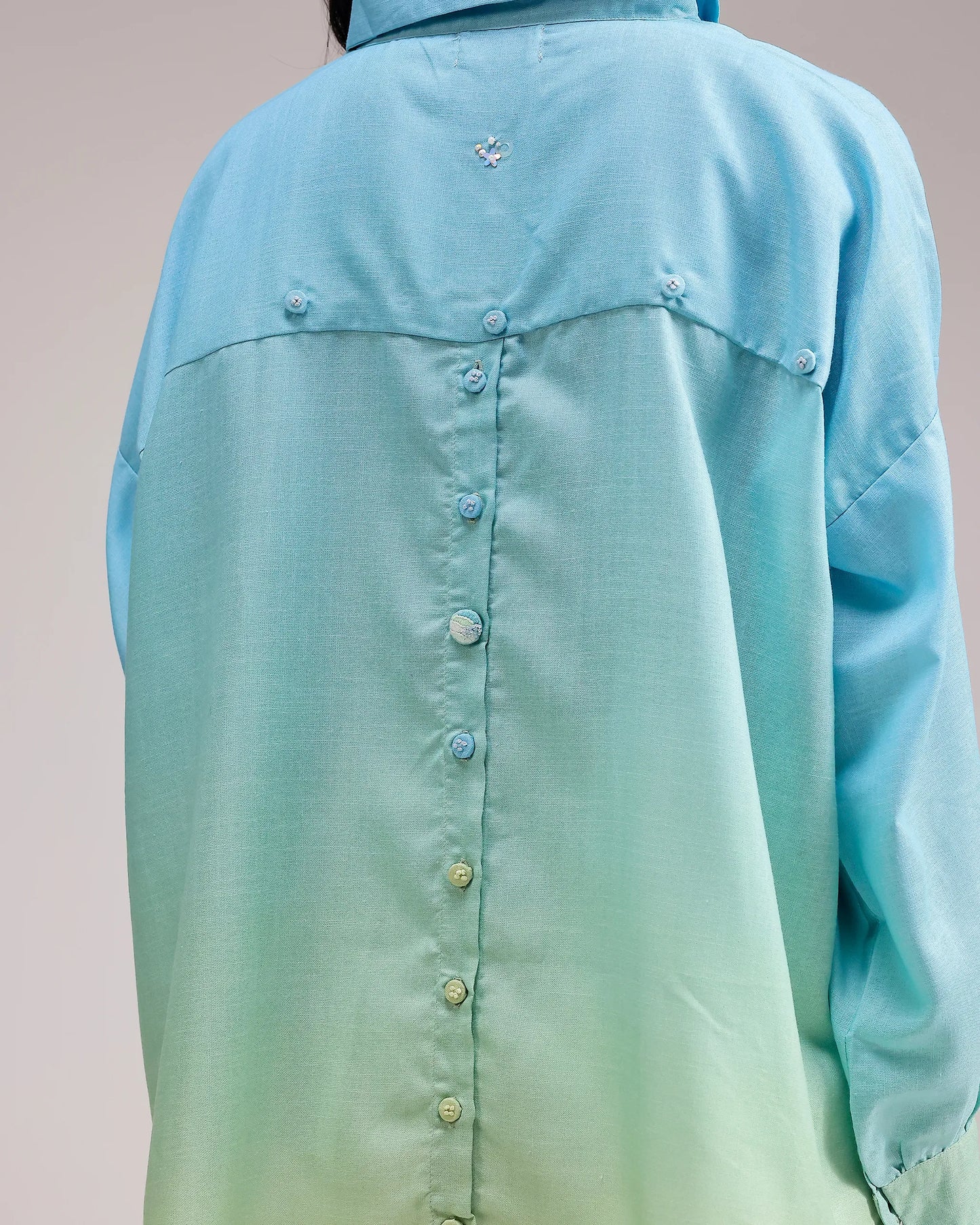 Sea Mist Shirt - Mint Blue Ombre