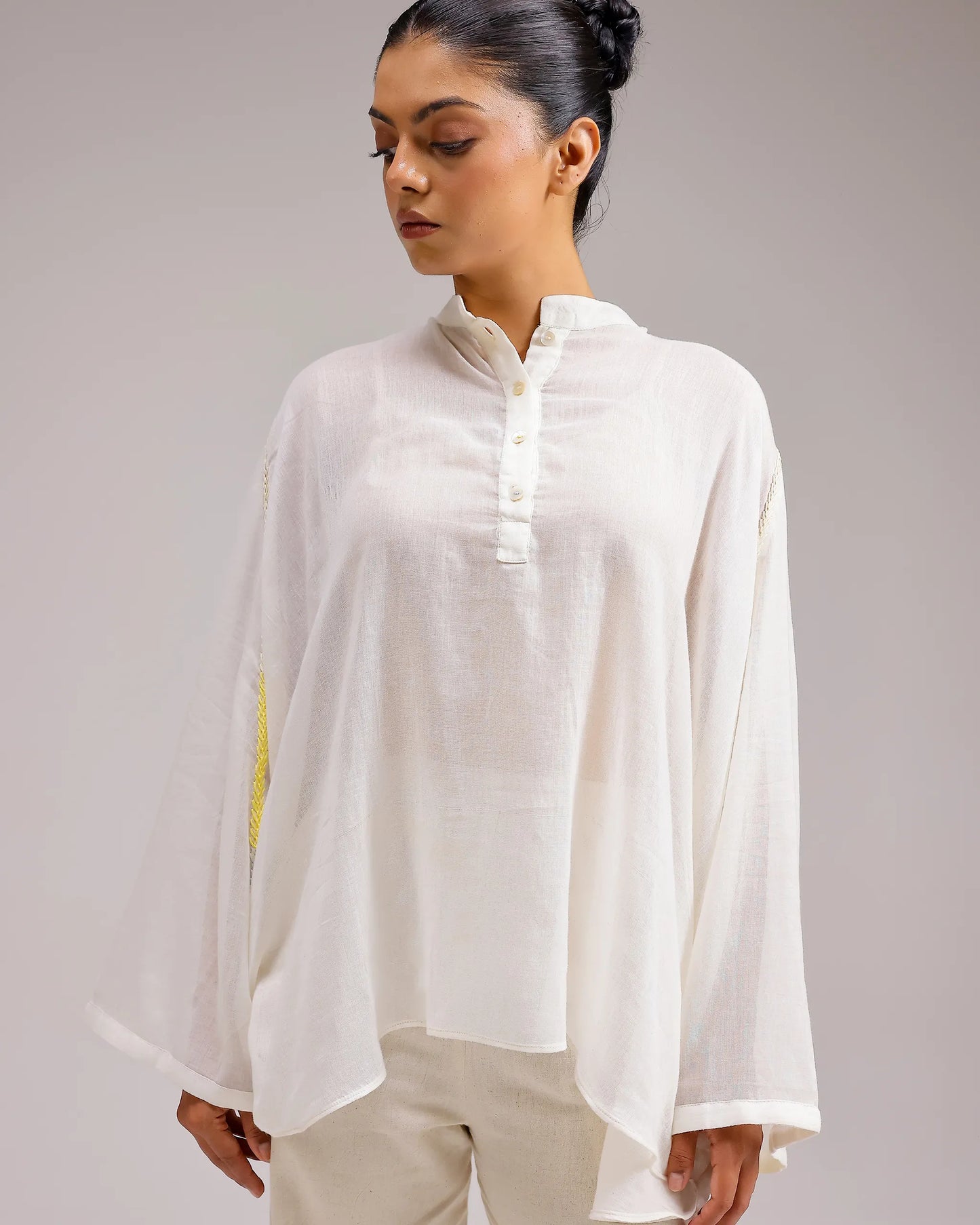 Soft Chanderi Top - Beige