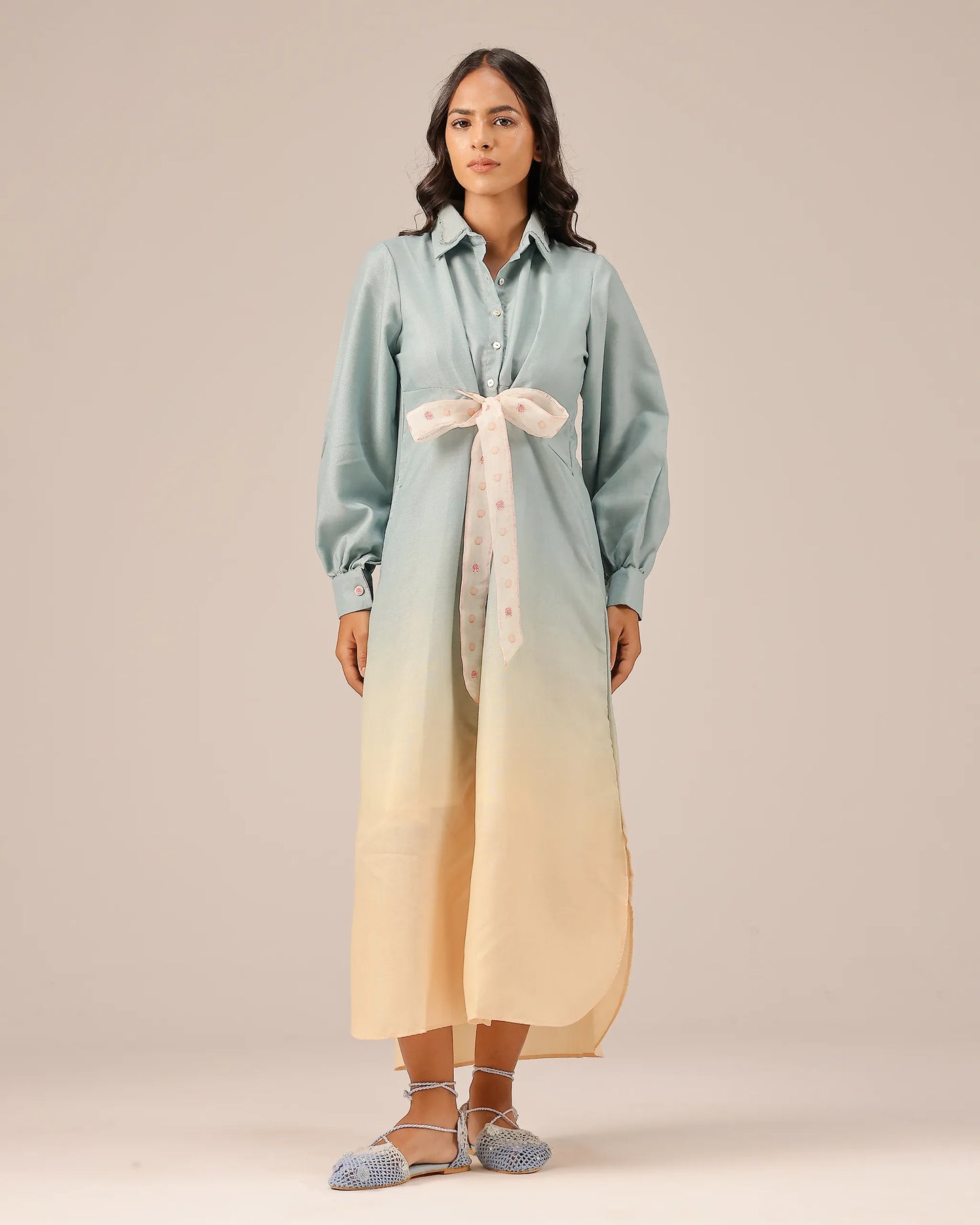Hibiscus Linen Midi Dress - OurDve