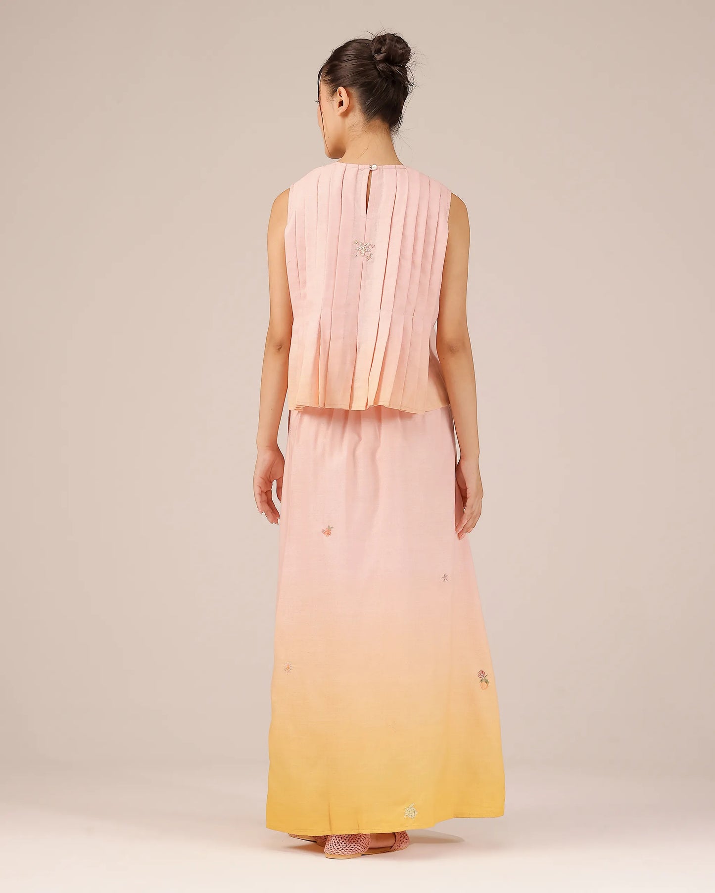Berry Breeze Co-Ord Set (Pink To Yellow)