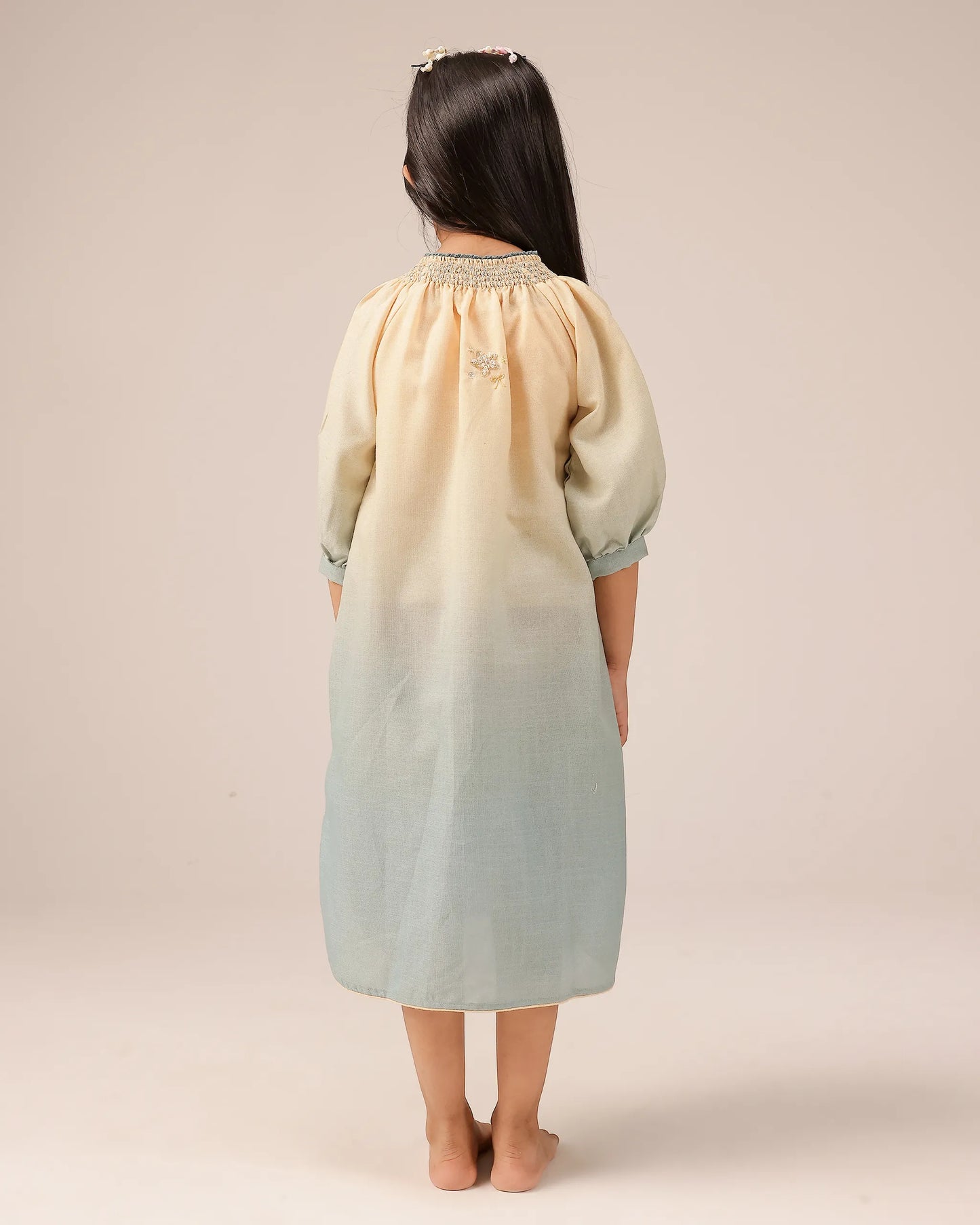 Sorbet Dress (Ivory To Grey)