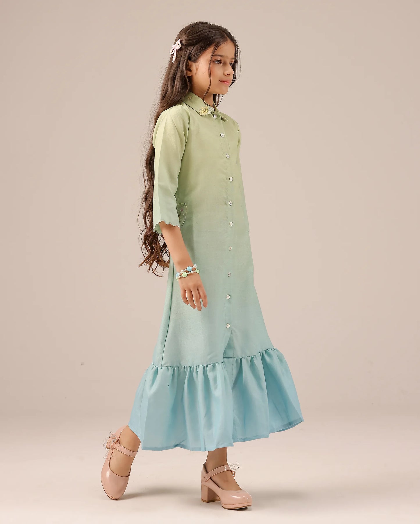 Seafoam Dress (Green To Blue)
