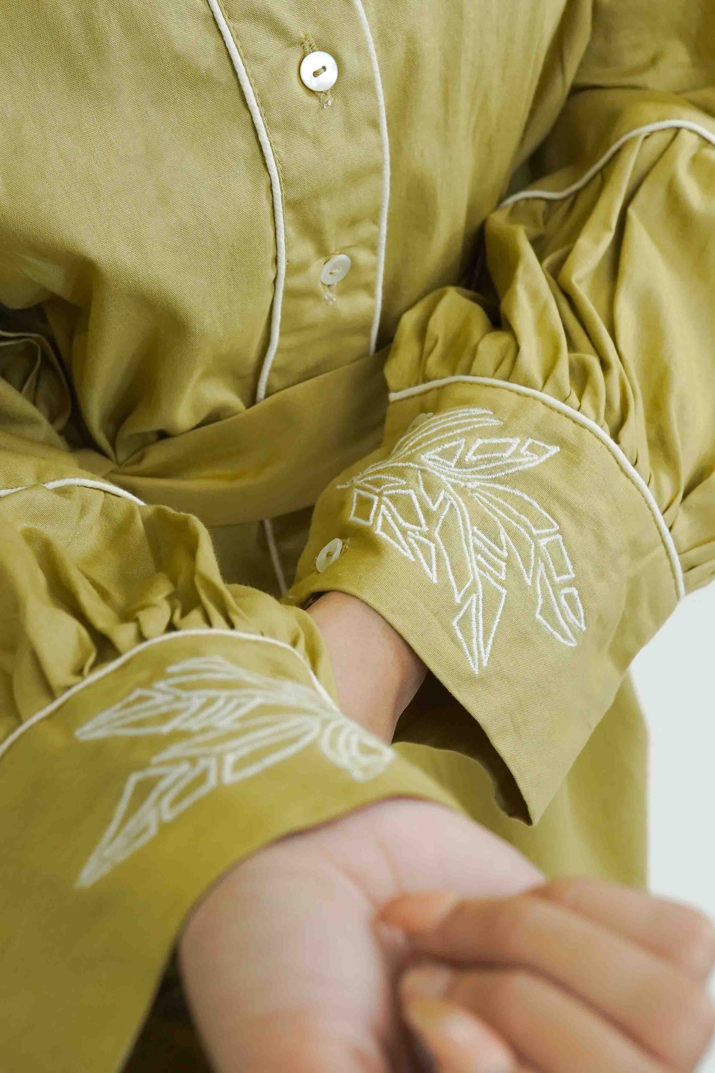 S0021 - Peanut Brown Cotton Shirt - OurDve