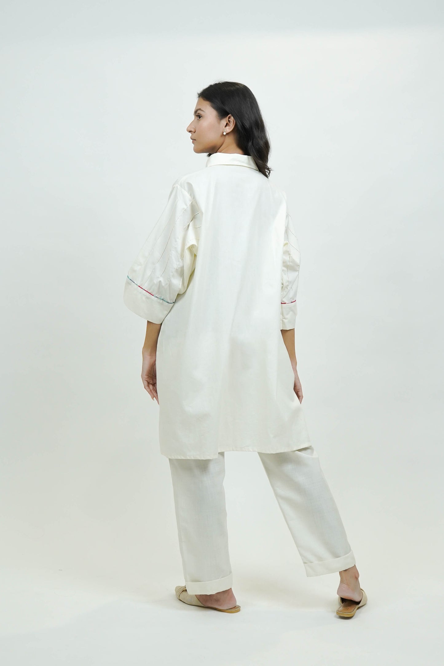 S0022 - Off White Cotton Shirt - OurDve