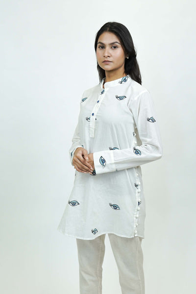 S0023 - Off White Cotton Top - OurDve