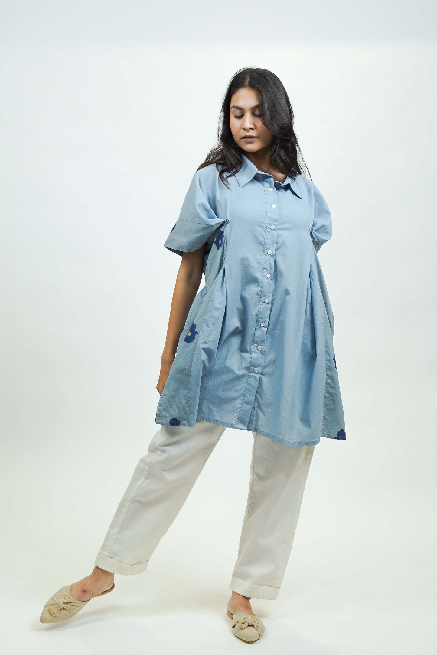 S0024 - Blue Cotton Shirt - OurDve