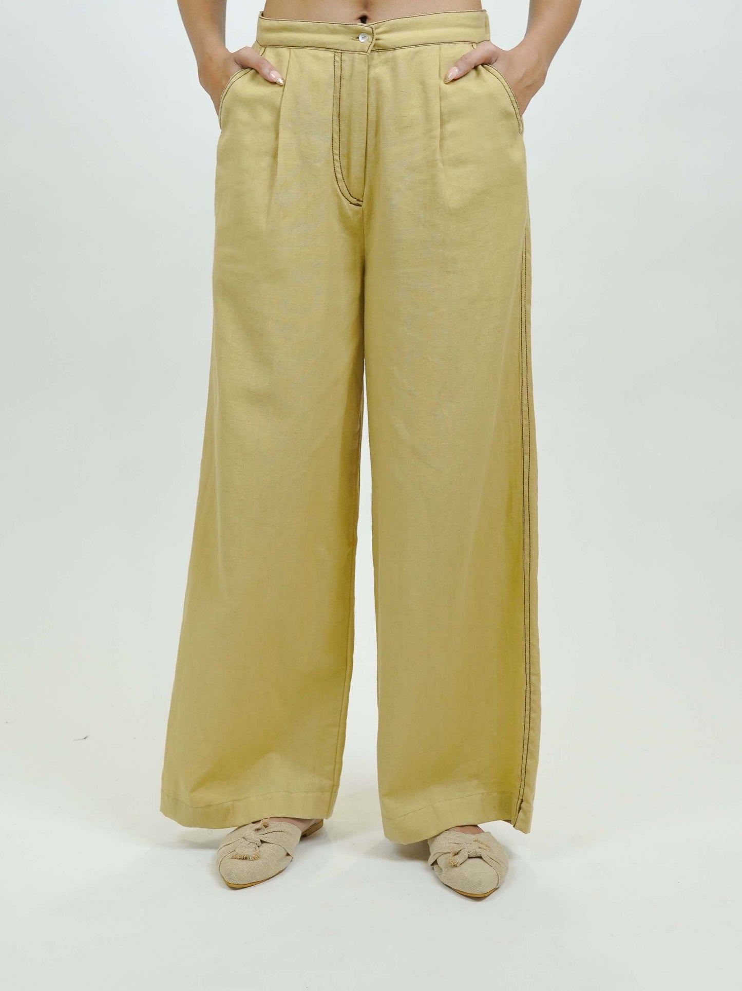 S0029 - Peanut Brown Handwoven Pants - OurDve