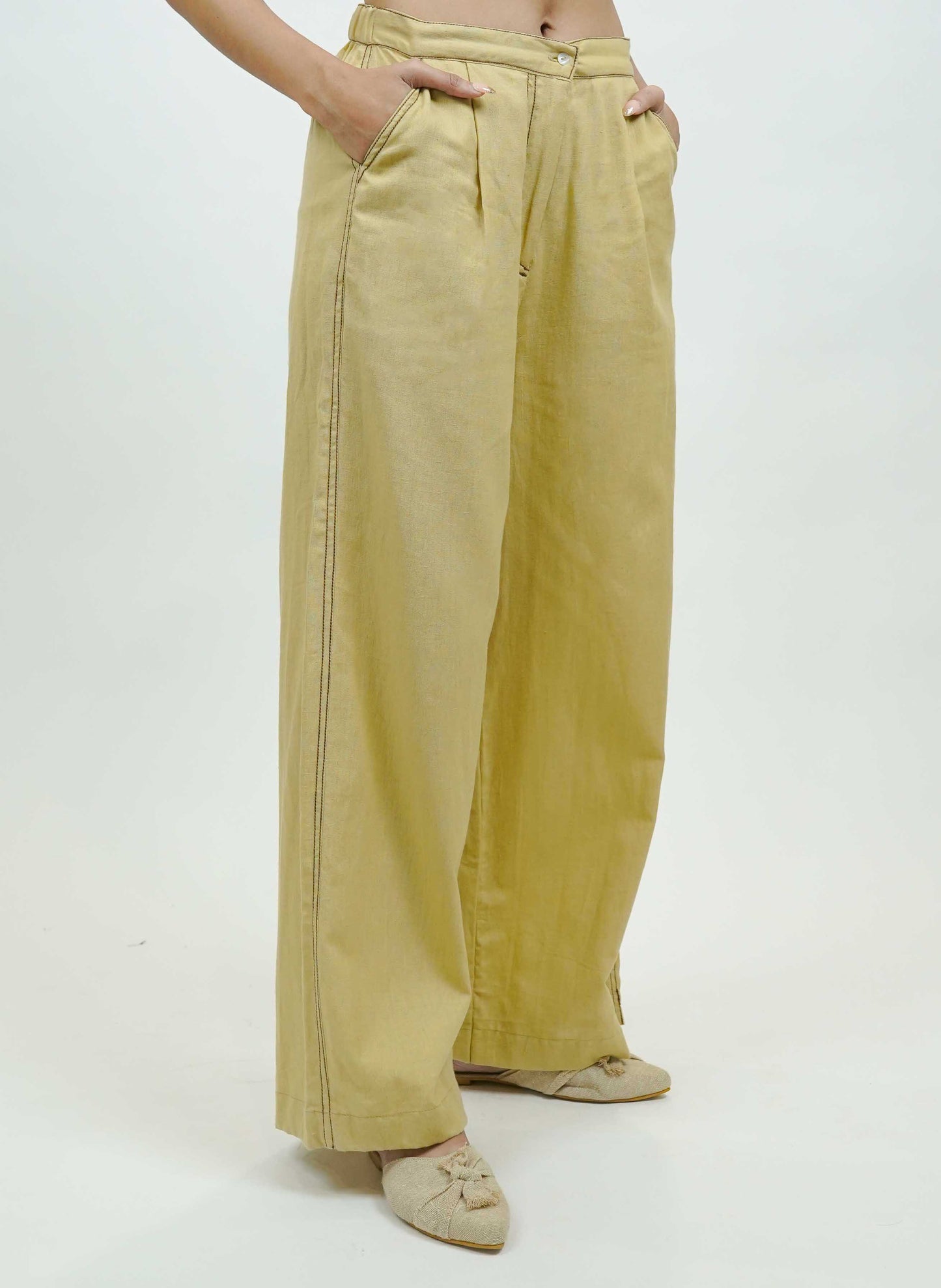 S0029 - Peanut Brown Handwoven Pants - OurDve