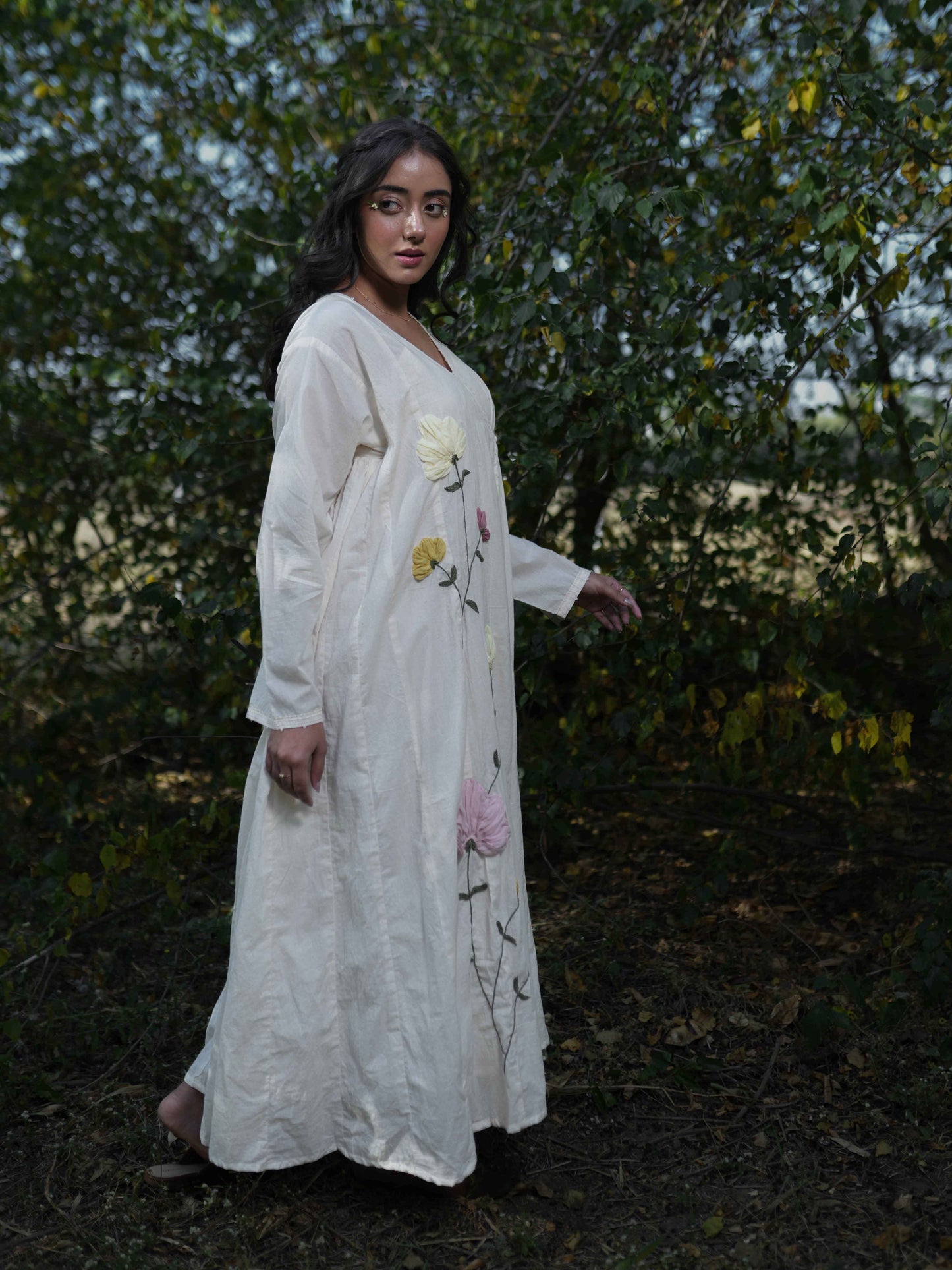 Gabriel Dress - Beige Cotton - OurDve