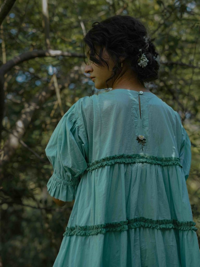 Loreto Dress - Blue Cotton - OurDve