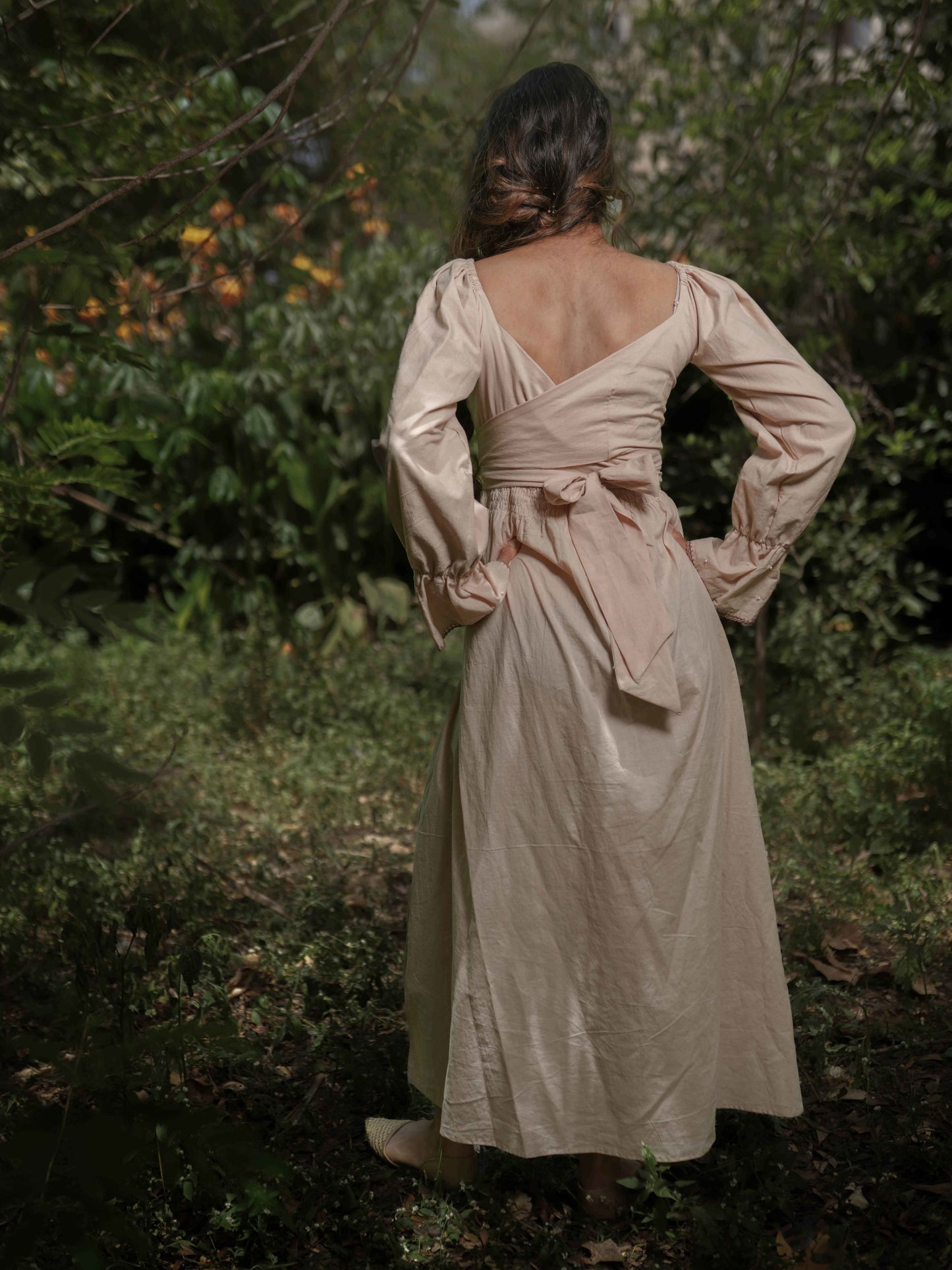 Gavreel Dress - Champagne Cotton - OurDve