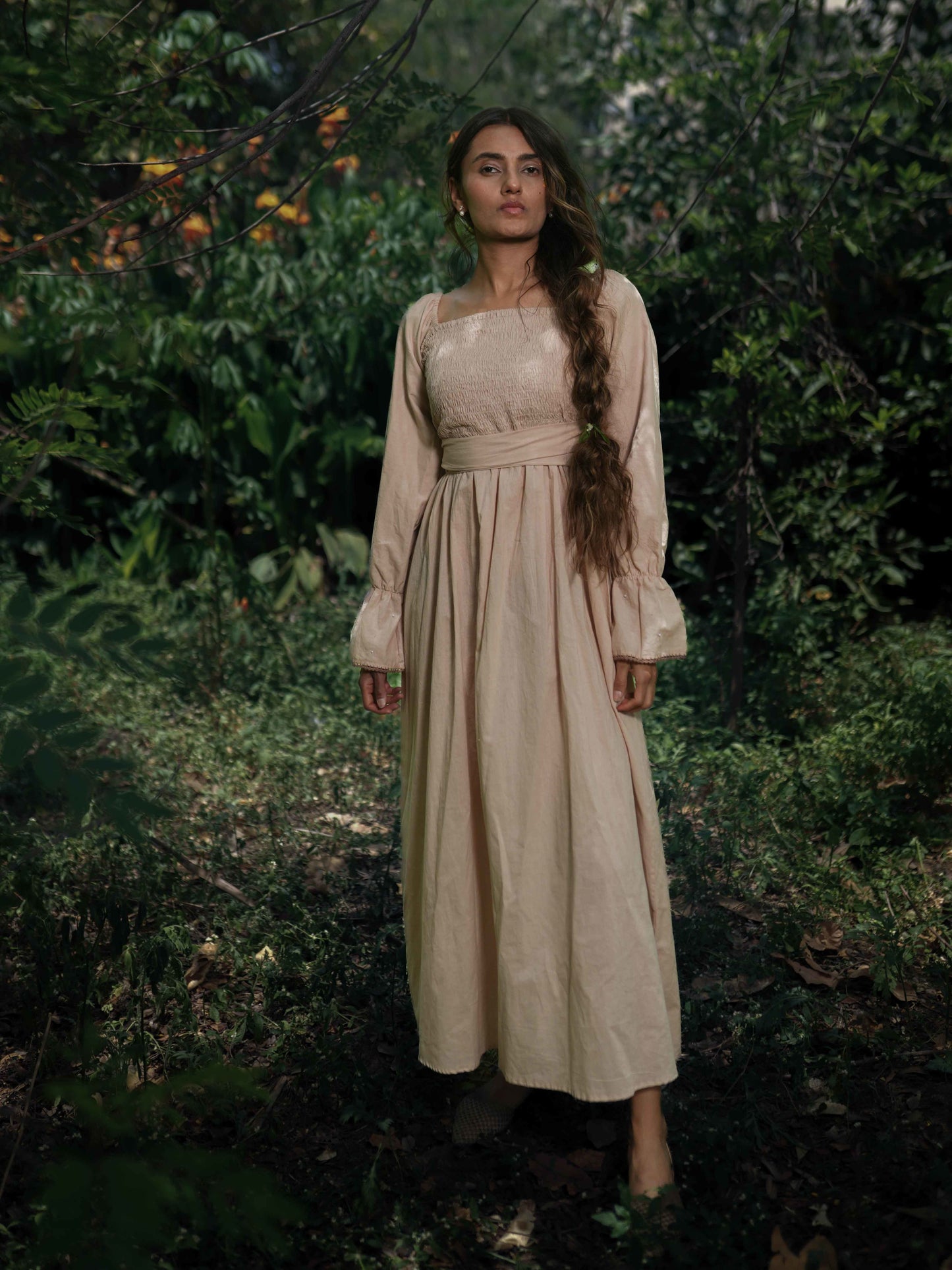 Gavreel Dress - Champagne Cotton - OurDve