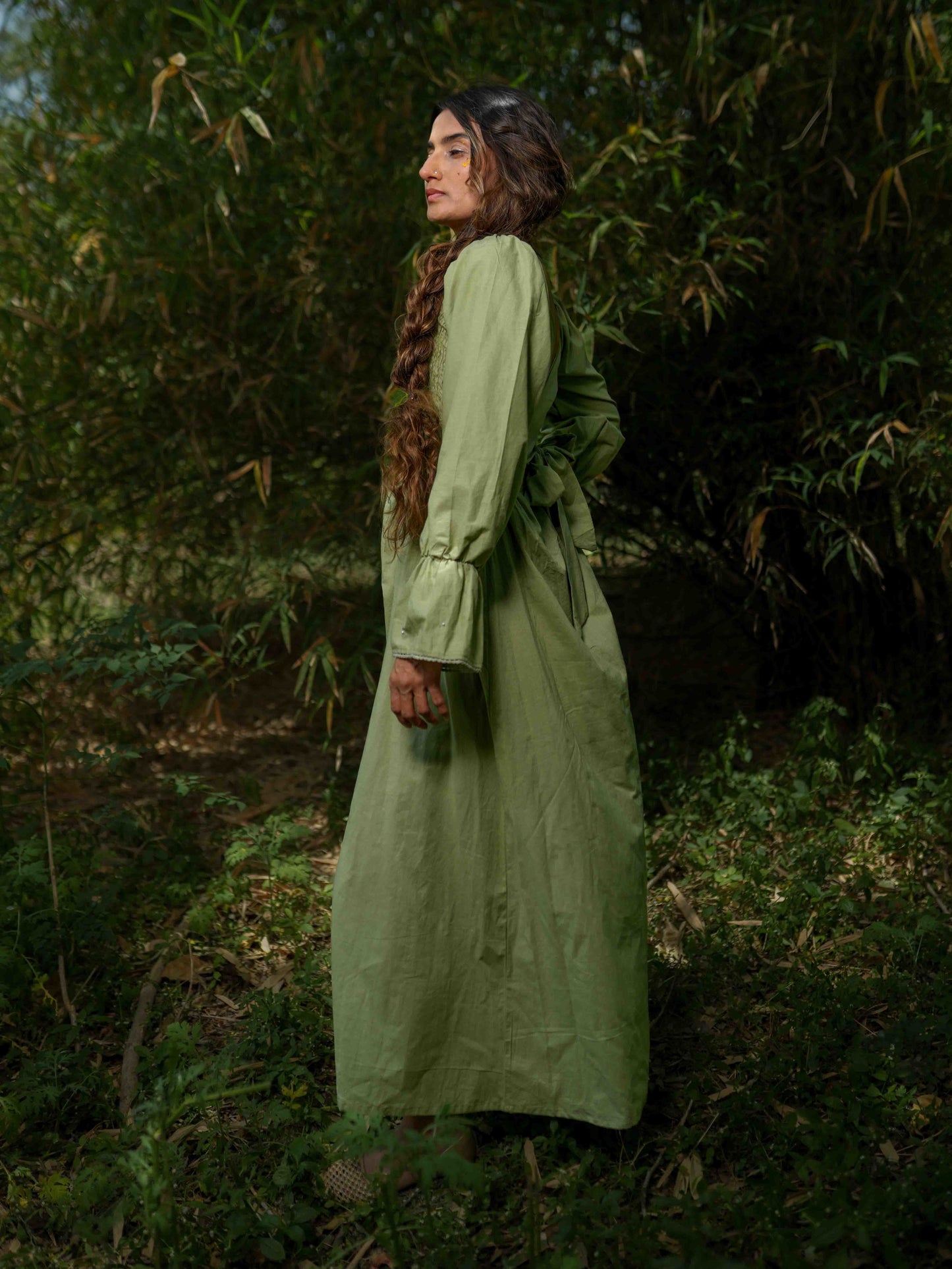 Gavreel Dress - Green Cotton - OurDve