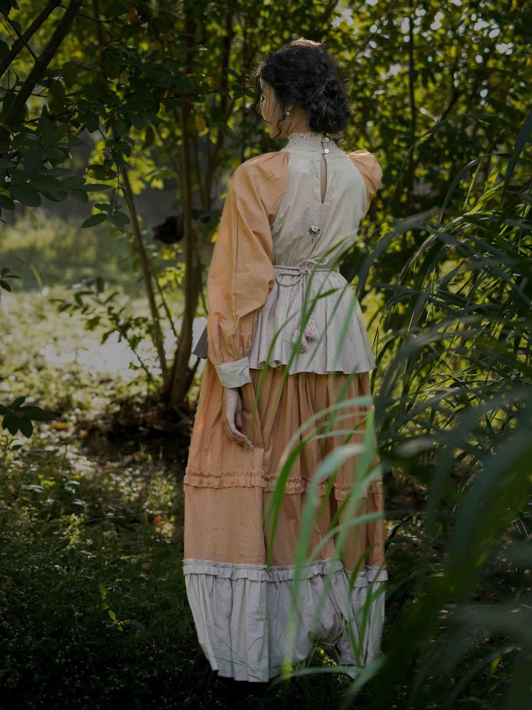 Zuphlas Dress - Orange Cotton - OurDve