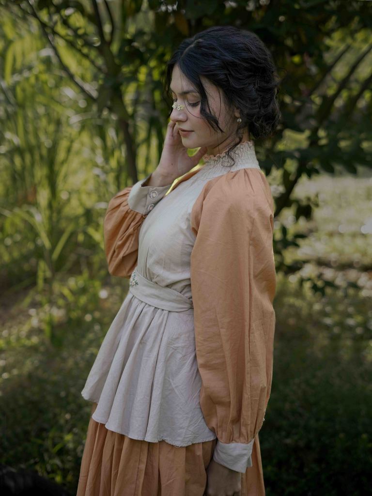 Zuphlas Dress - Orange Cotton - OurDve