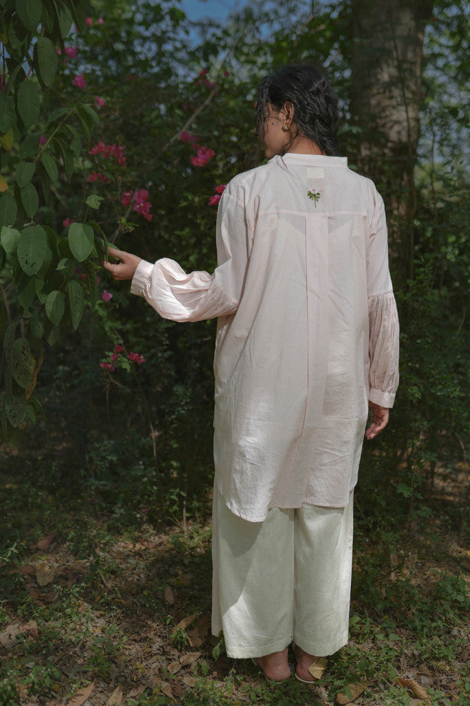 Benedict Set - Top and Pants Pink Cotton - OurDve