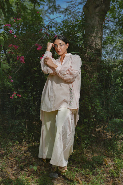 Benedict Set - Top and Pants Pink Cotton - OurDve