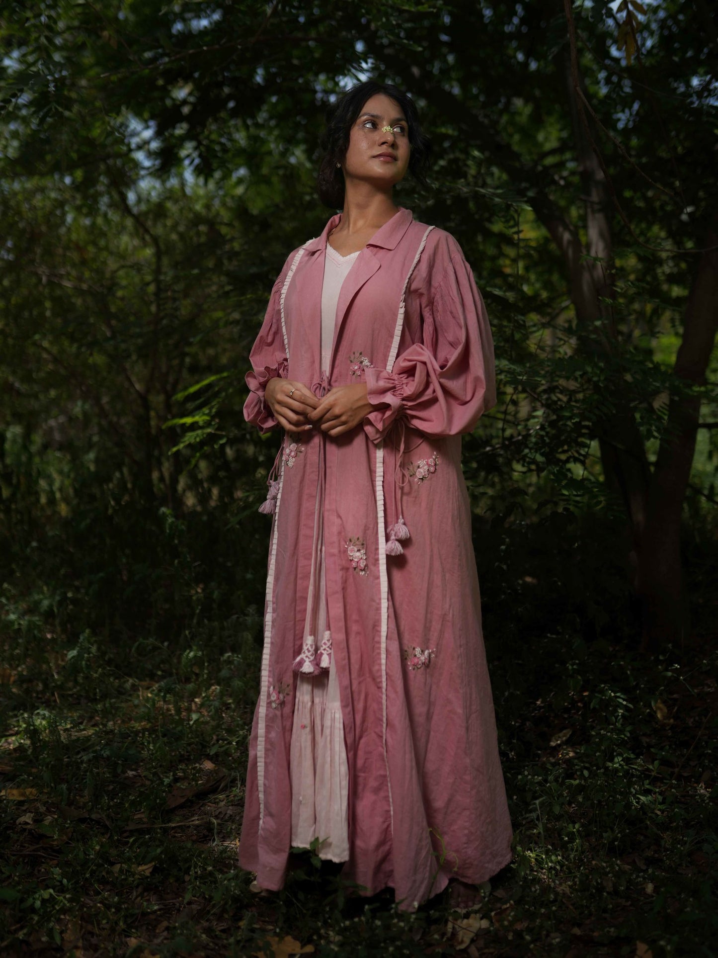 Charmaine Set - Dress and Jacket - Pink Cotton - OurDve