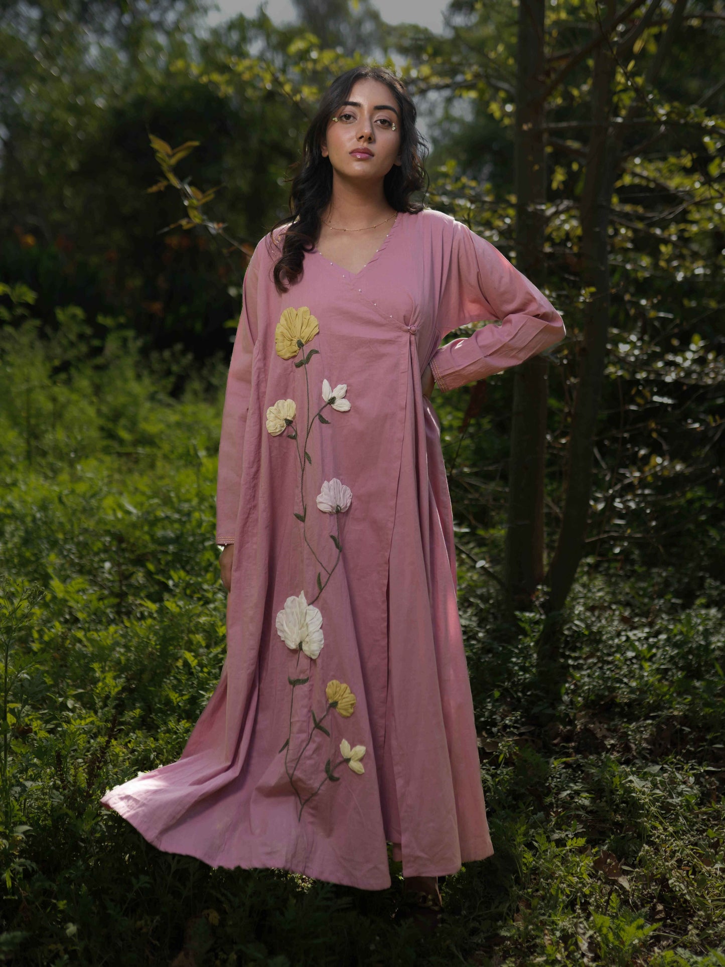 Gabriel Dress - Pink Cotton - OurDve