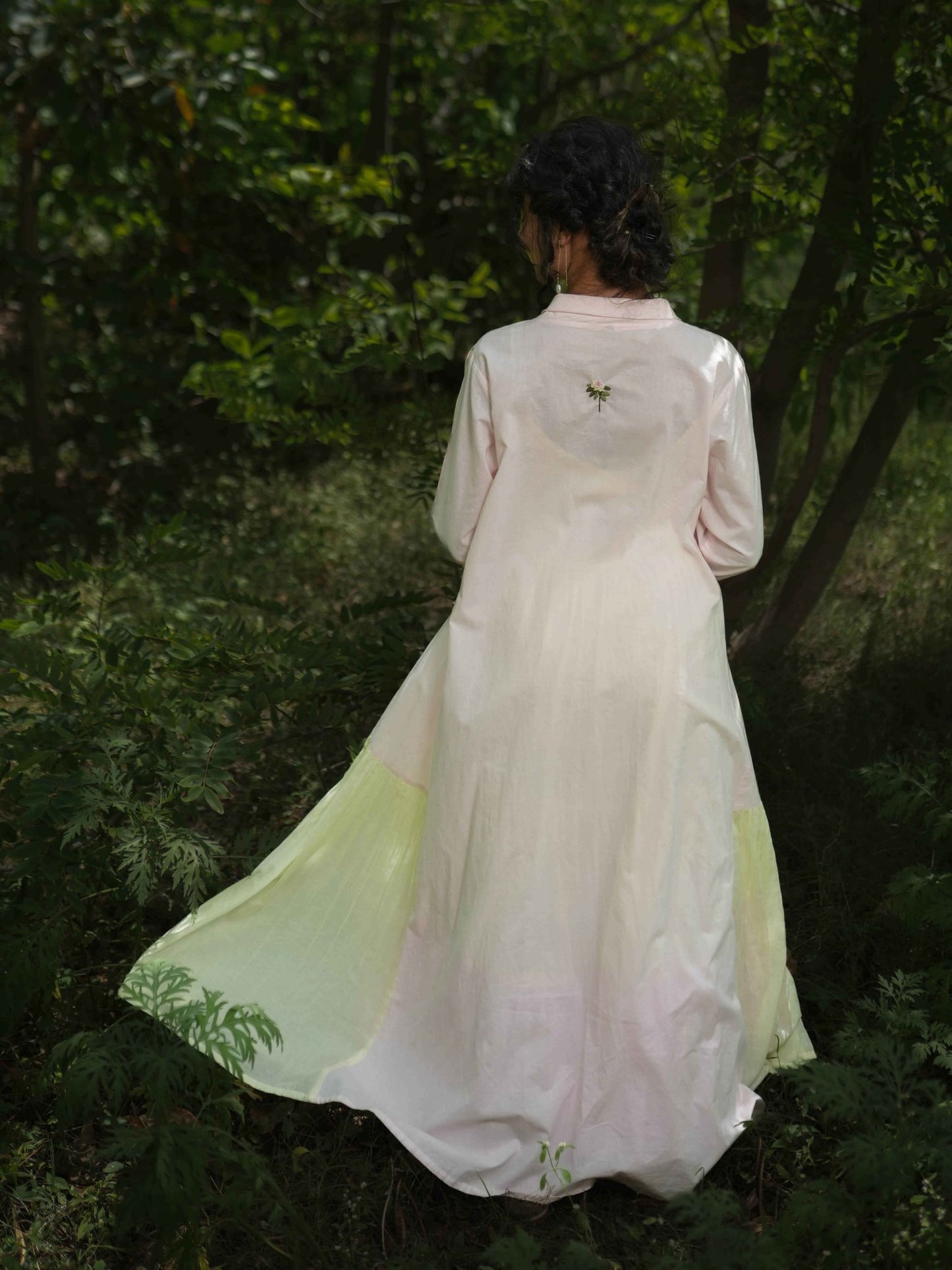 Dina Set - Dress and Jacket - Pink and Yellow Cotton - OurDve