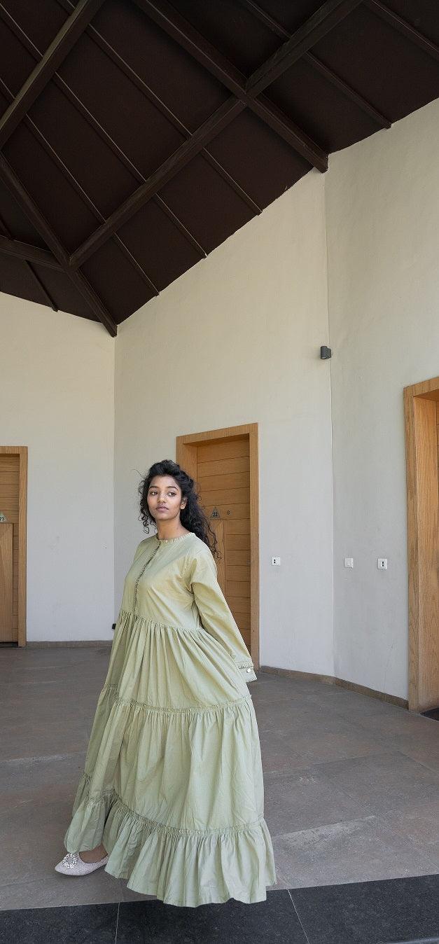 Adole Dress - Pista Green - OurDve