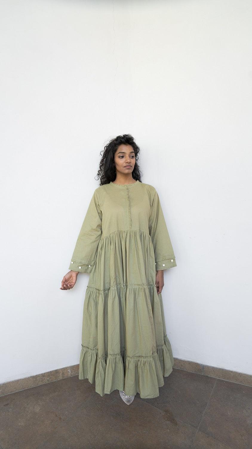Adole Dress - Pista Green - OurDve