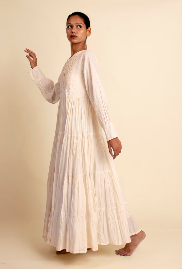 Dhari Dress - Beige - OurDve