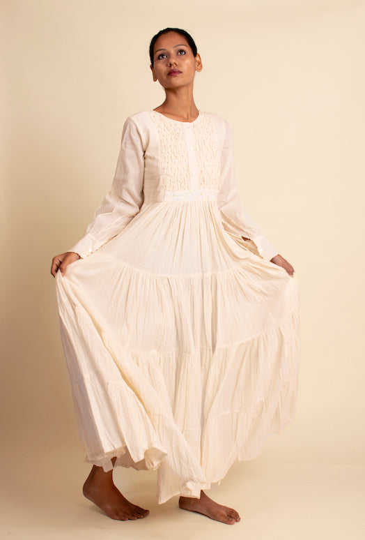 Dhari Dress - Beige - OurDve