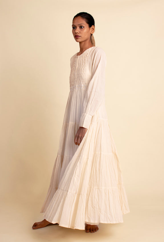 Dhari Dress - Beige - OurDve