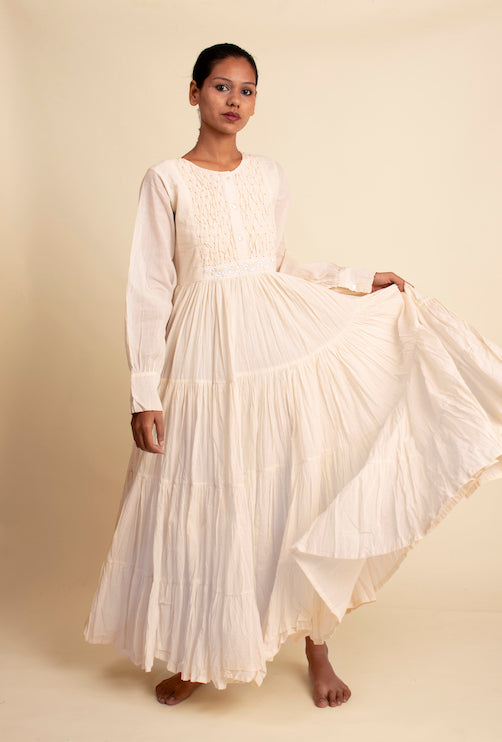 Dhari Dress - Beige - OurDve