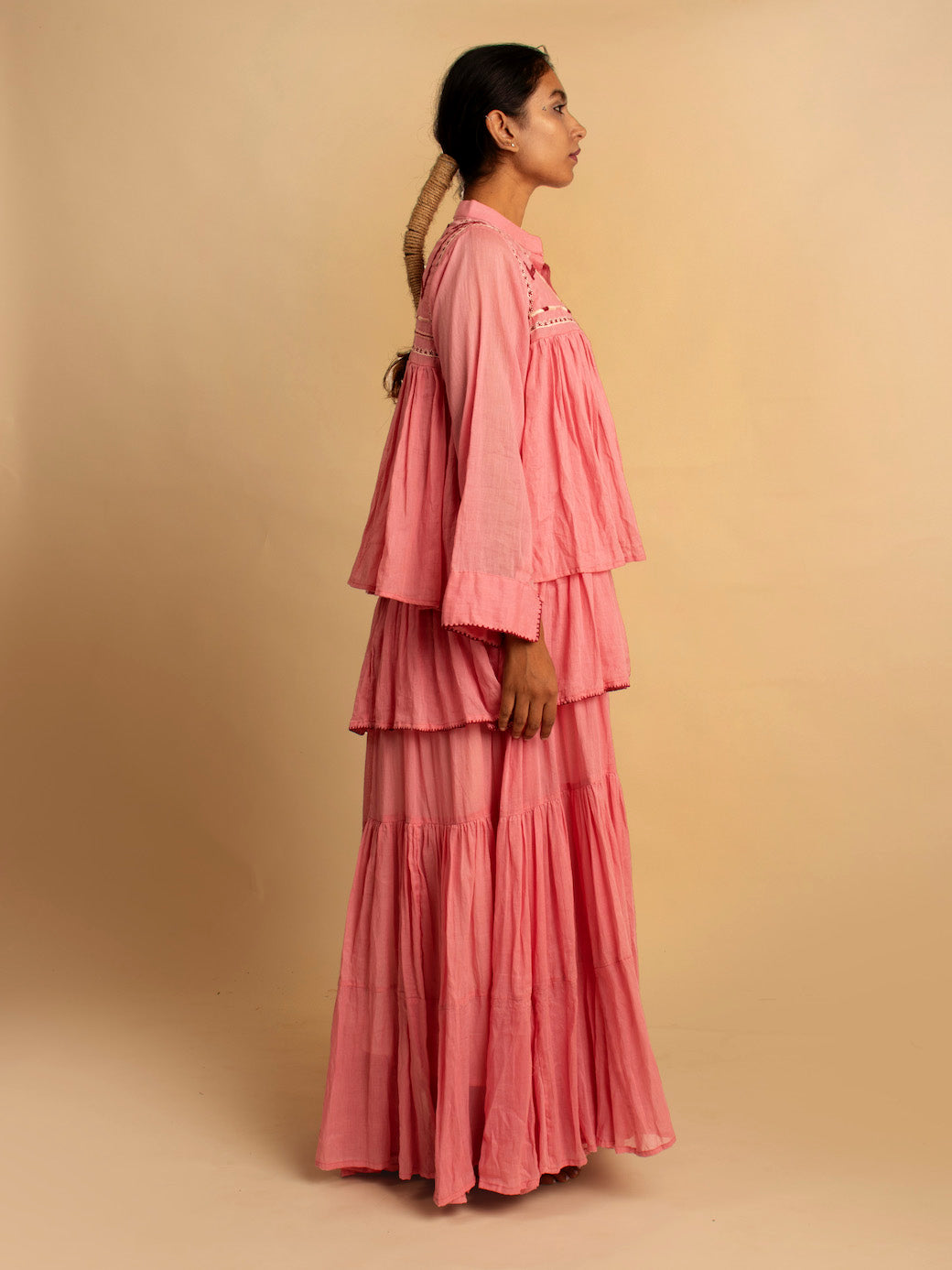 Gowda Set (Dress + Jacket) - Pink - OurDve