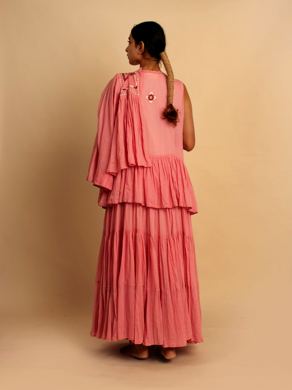 Gowda Set (Dress + Jacket) - Pink - OurDve