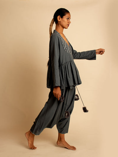Tiba Pants - Grey Handwoven - OurDve
