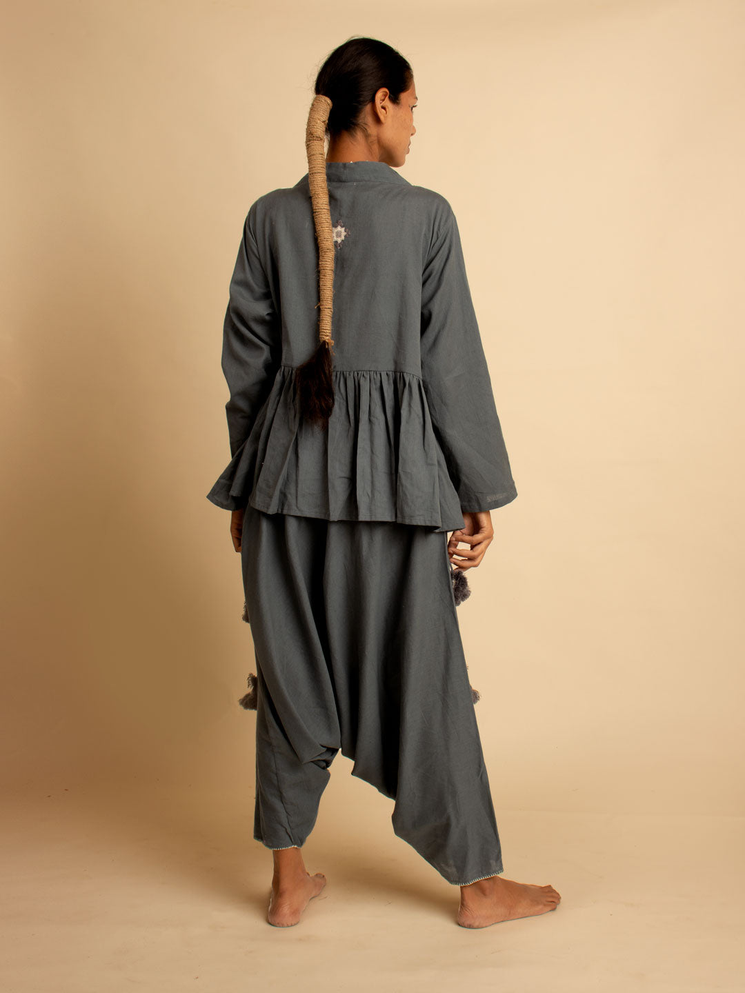 Tiba Top - Grey Handwoven - OurDve