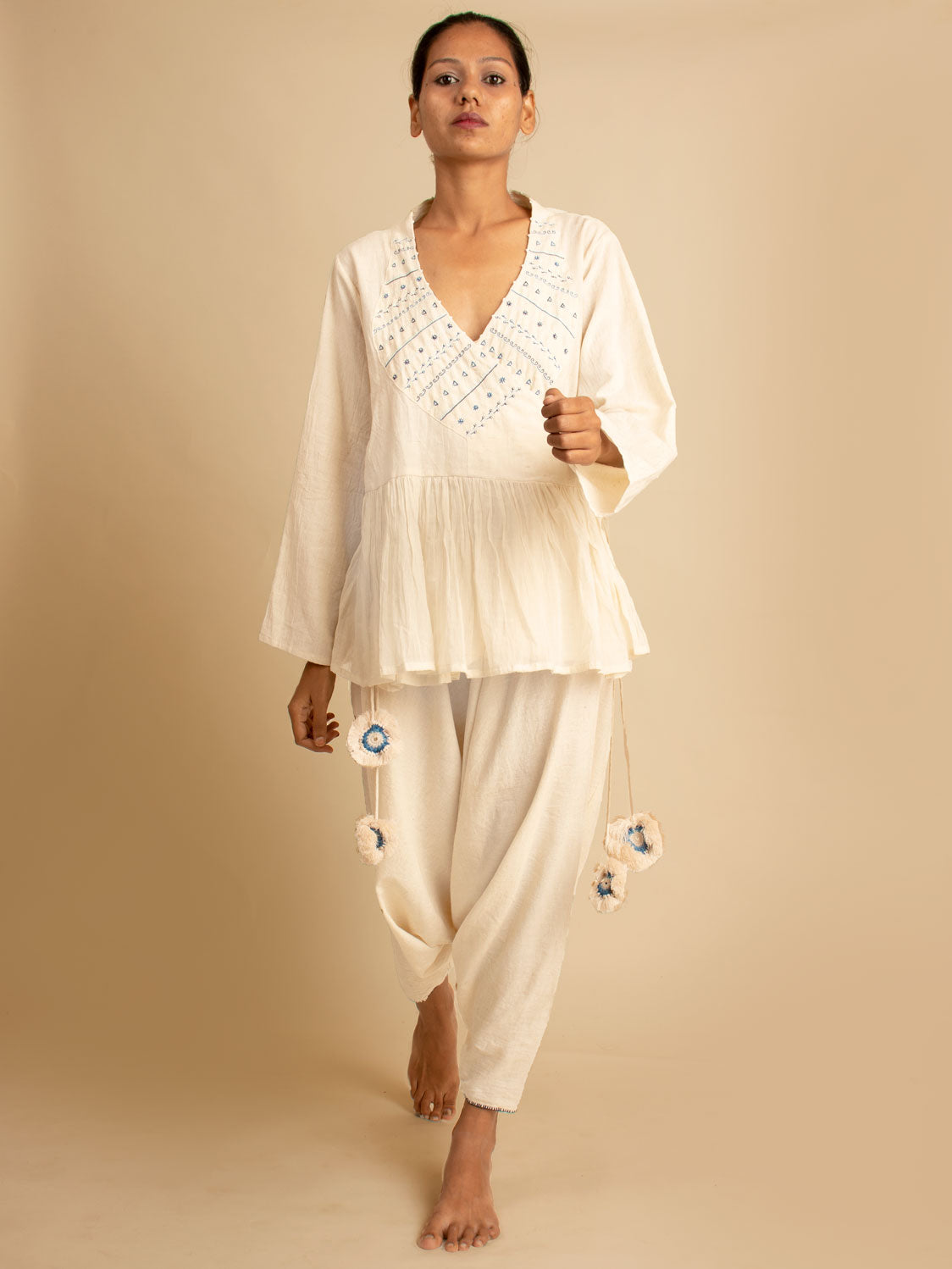 Tiba Top - Beige Handwoven - OurDve