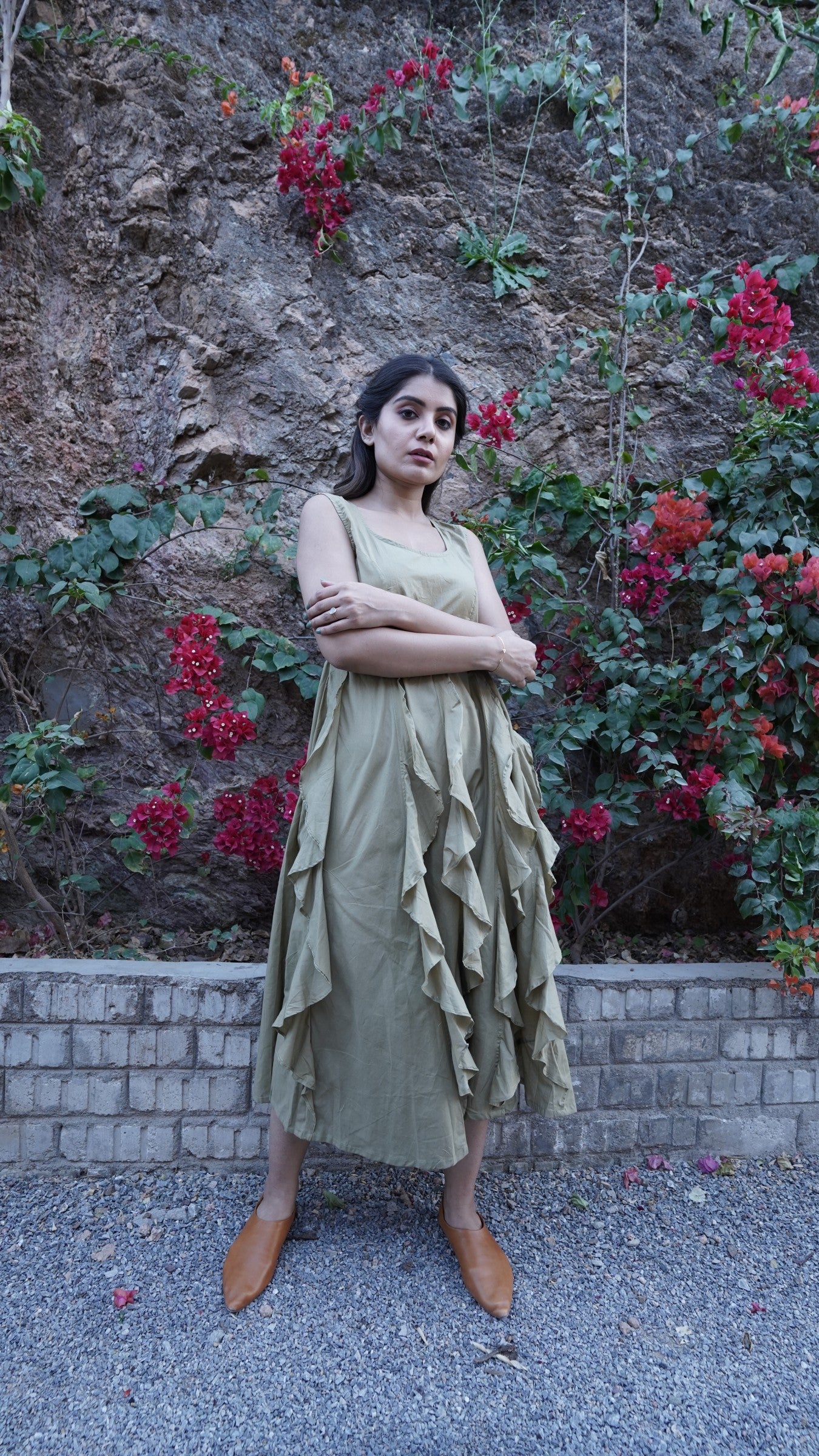 Aster Dress - Pista Green - OurDve