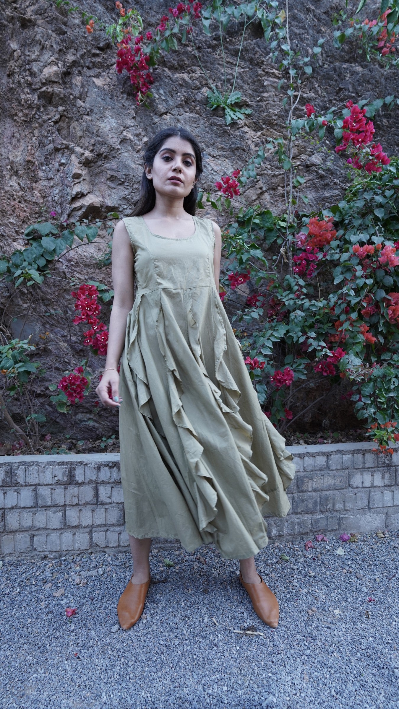 Aster Dress - Pista Green - OurDve