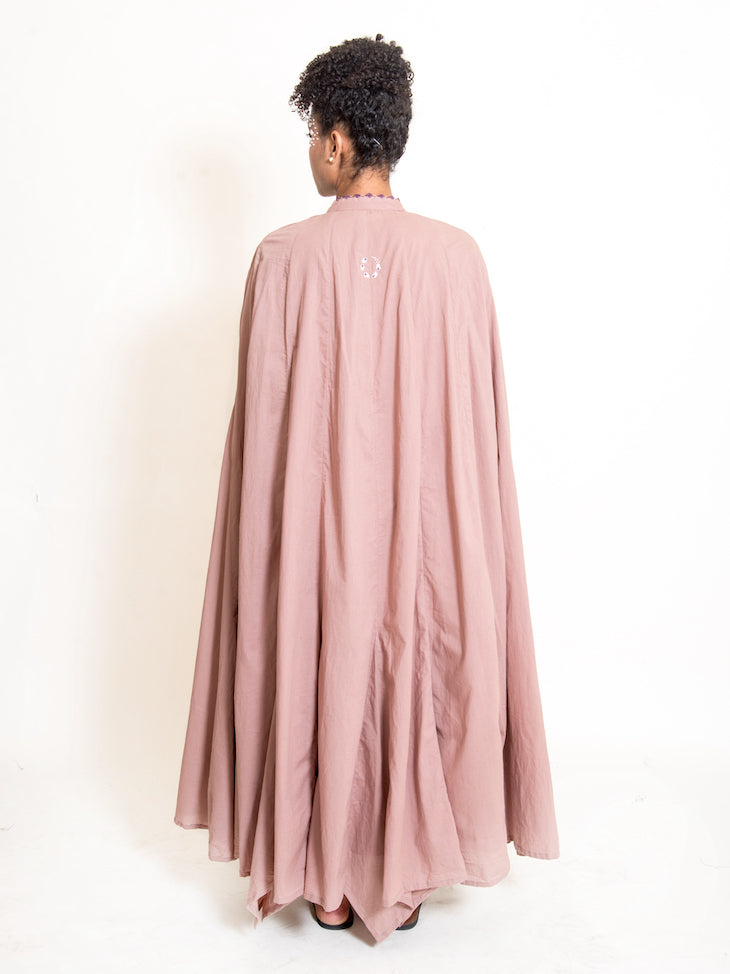 Crab Dress Mul Cotton- Ash Pink - OurDve