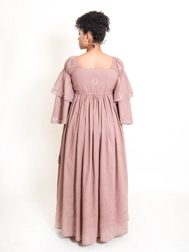 Dolph Dress Mul Cotton - Ash Pink - OurDve