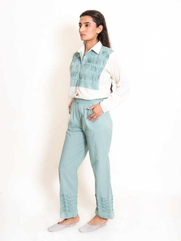Finn Set (Top + Pants) Mul Cotton Mint Green - OurDve