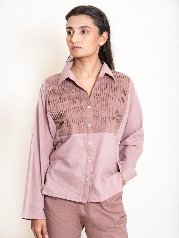 Finn Set (Top + Pants) Mul Cotton Ash Pink - OurDve